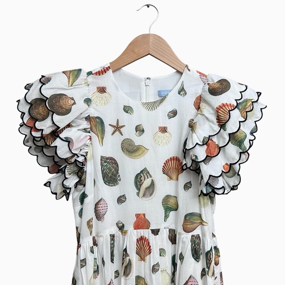 Antonio Melani Ruffle Seashell Coastal Maxi Dress - Picture 5 of 9